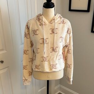 Juicy Couture Cozy Cream Hooded Women's Top NWT